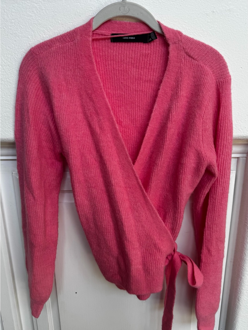 Vero Moda Bright Pink Ribbed Crew Neck Sweater